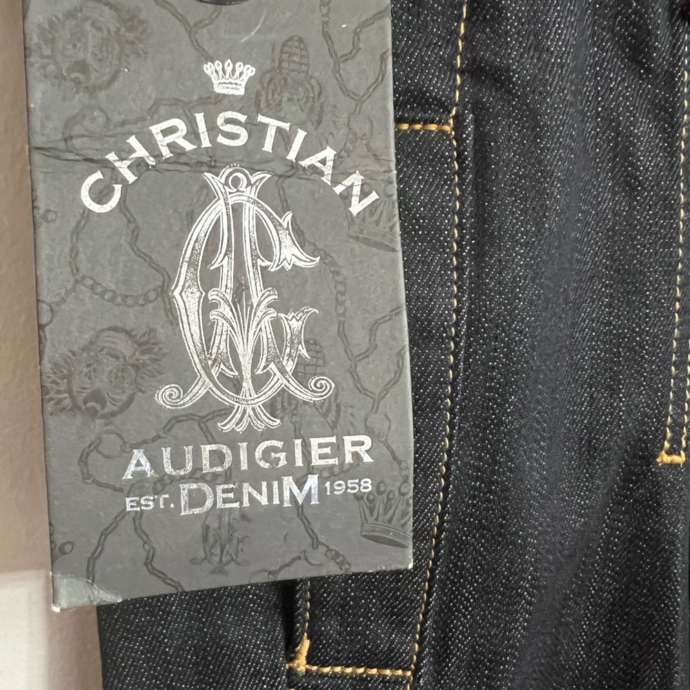 Christian Audigier  High-Waisted Five-Button Skinny Stacy Denim Size 28 - Picture 5 of 15